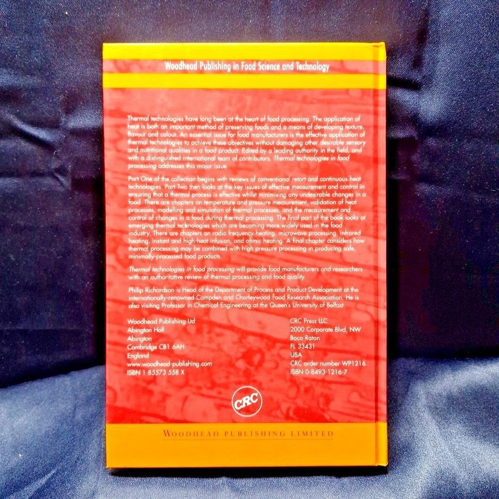 Thermal Technologies in Food Processing Richardson Hardback Woodhead Publishing - Picture 2 of 15